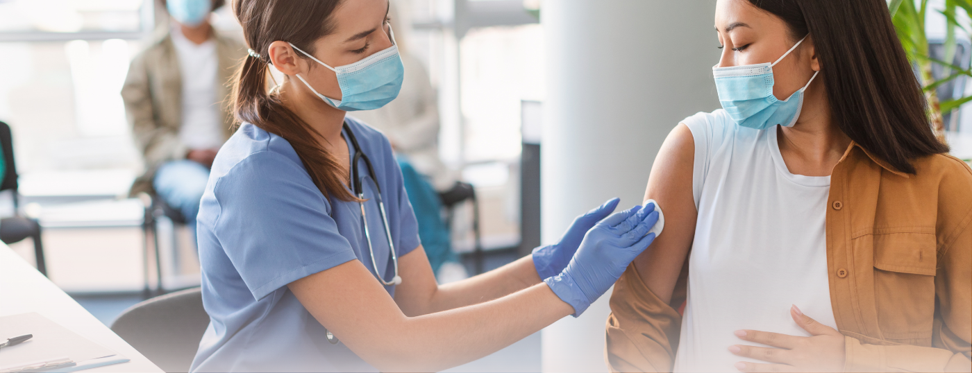 pregnant woman getting vaccine