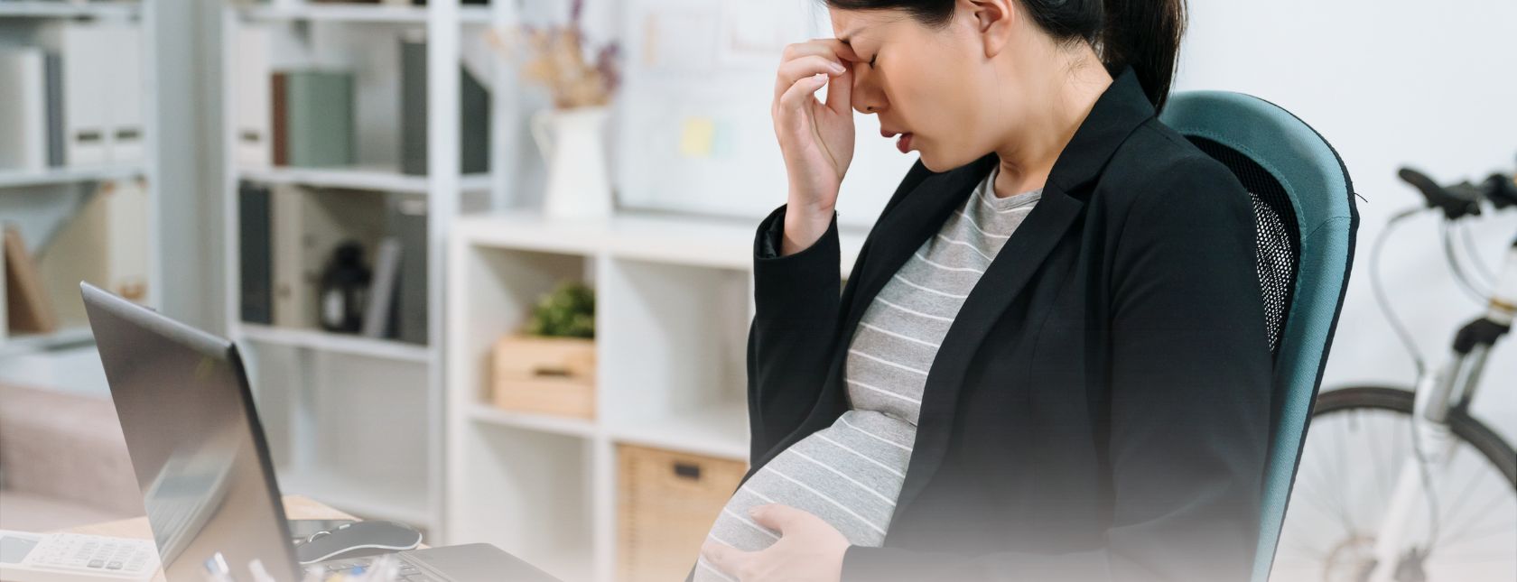 Pregnant Woman Computer