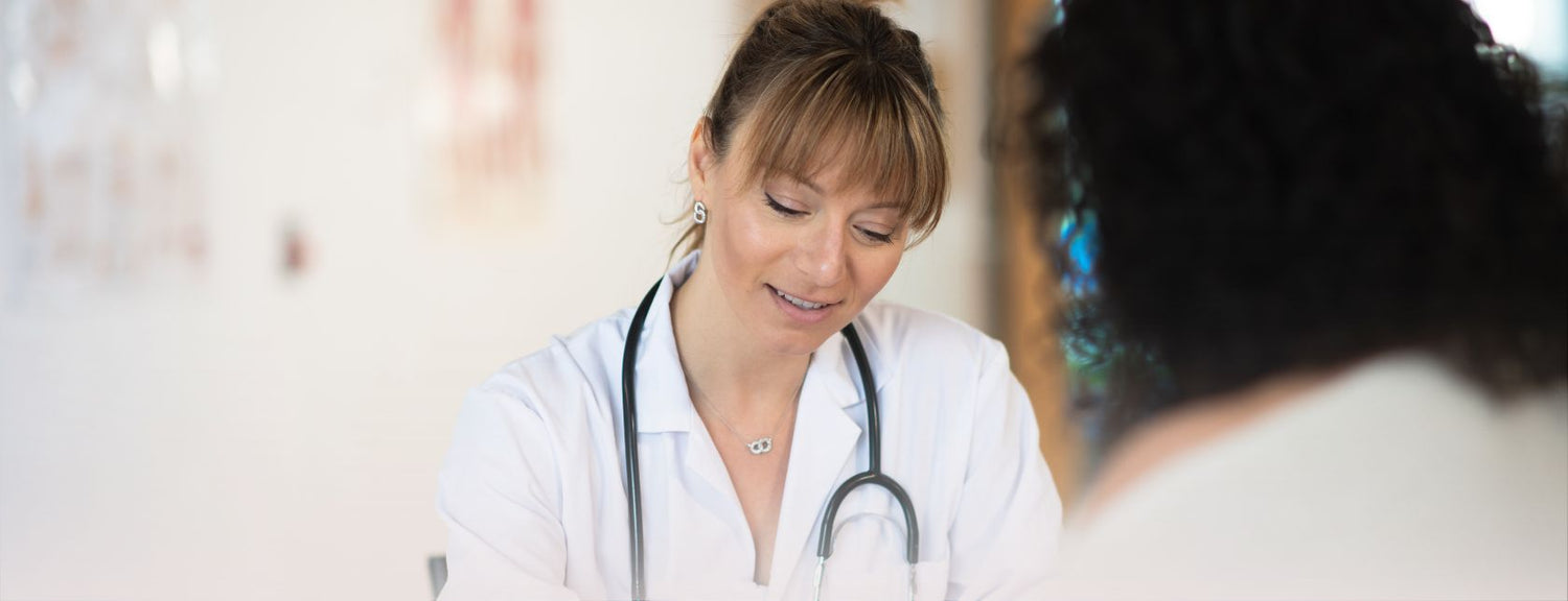 Doctor with patient