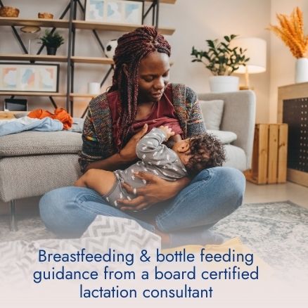 woman breastfeeding baby