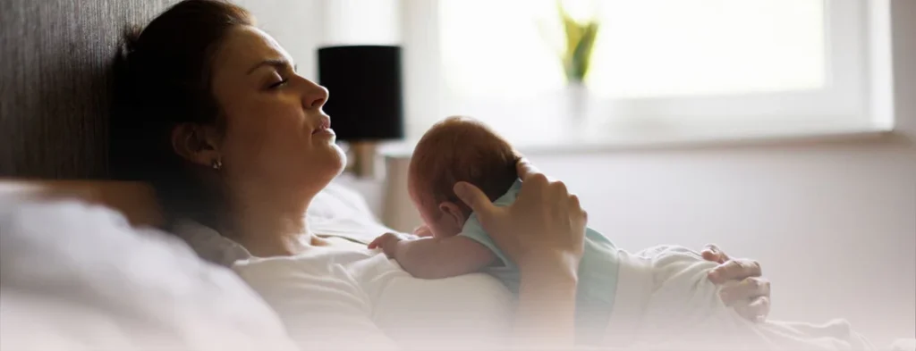 woman with baby