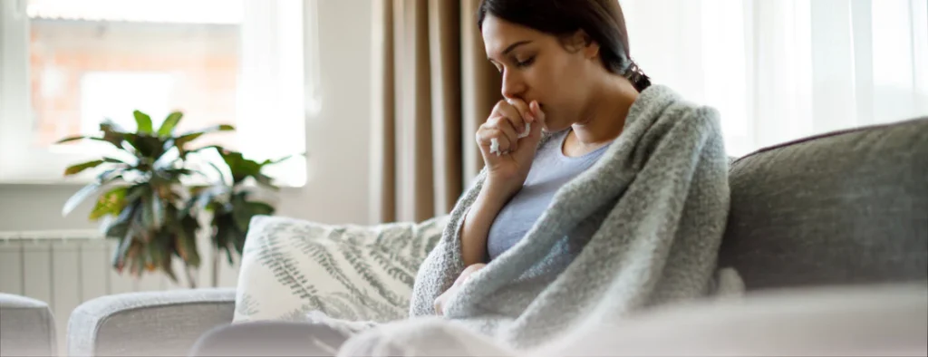 Woman Coughing